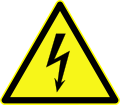 Grafik Warnschild "Warnung vor elektrischer Spannung" nach ISO 7010